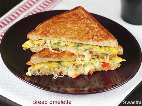 Bread Omelette Sandwich - Swasthi's Recipes