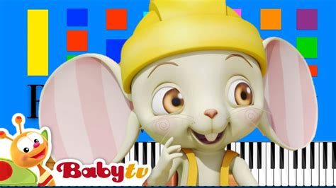 Mice Builders Theme Song BabyTV Slow EASY Medium 4K Piano Tutorial ...