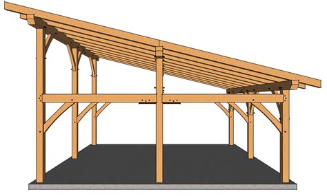 24x24 Shed Roof Outbuilding - Timber Frame HQ