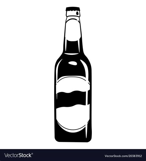 Beer bottle icon alcohol drink Royalty Free Vector Image