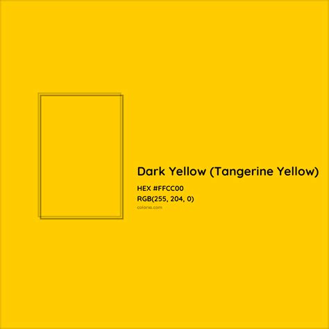 About Dark Yellow (Tangerine Yellow) - Color codes, similar colors and paints - colorxs.com