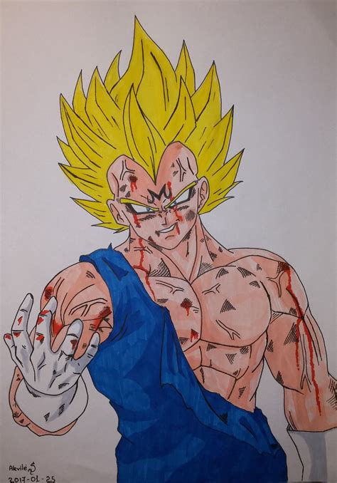 Majin Vegeta by AkvileS on DeviantArt