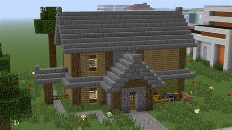 Minecraft House Tutorial 2 - Average Sized Wooden House - YouTube