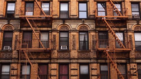 day, nyc, backgrounds, residential district, balcony, wall, window ...