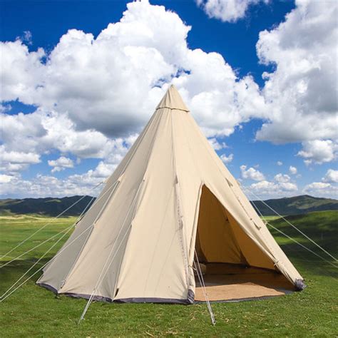 China Glamping Luxury 4m 5m 6m Canvas Tipi Tent Camping Sahara Indian Tent - China Tipi Tent and ...