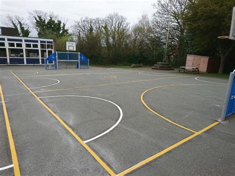 Secondary School Playground Markings | Hard Wearing & Colourful Designs