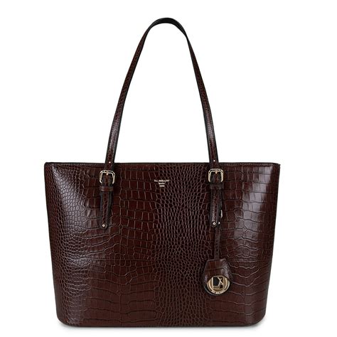 Buy Da Milano Genuine Leather Brown Tote Bag at Amazon.in