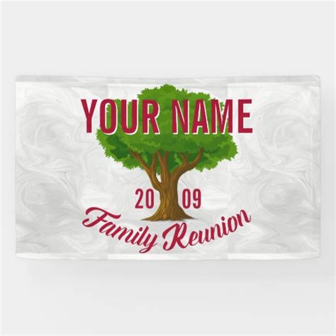 Lively Tree Personalized Family Reunion Banner | Zazzle.com