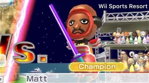 Wii Sports Resort - Swordplay Duel/Speedslice - Matt Theme - YouTube