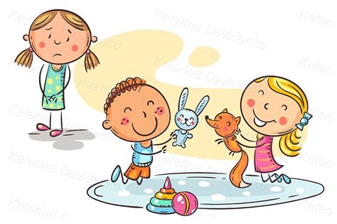 Preschoolers socialization problems By Optimistic Kids Art | TheHungryJPEG