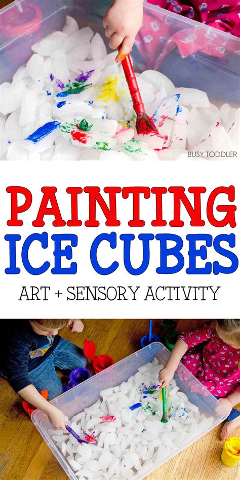 PAINTING ICE CUBES: A fun sensory activity for toddlers and ...