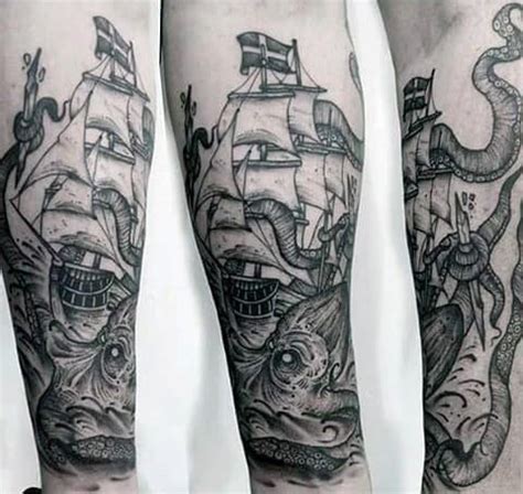 100 Kraken Tattoo Designs For Men - Sea Monster Ink Ideas