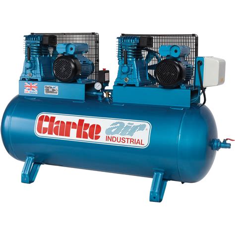 Clarke XE29/270 (O/L) 28cfm 270 Litre 2x3HP Industrial Air Compressor (230V) - Machine Mart ...