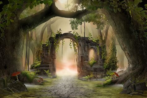 Abandoned fairytale forest - Wallpaper