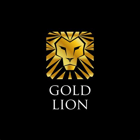 Golden Lion Logo 660390 Vector Art at Vecteezy