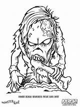 Scary Monster Coloring Pages For Adults sketch template