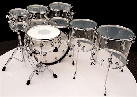 DW Acrylic Design Series Drum 7-Pc Set - Clear