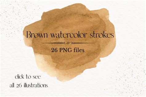 Brown Watercolor Splash Cliparts Graphic by Aneta Design · Creative Fabrica