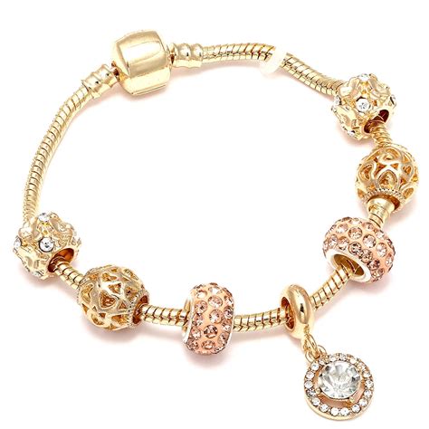 Aliexpress.com : Buy High Quaity Original European Gold Color Beads Bracelet Crystal Water Drop ...