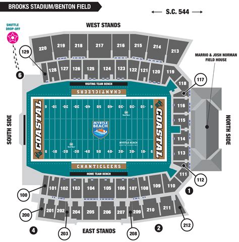 Seating Map - Myrtle Beach Bowl