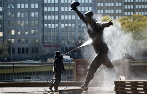 Maintaining PNC Park: Power Washing the Bill Mazeroski Statue