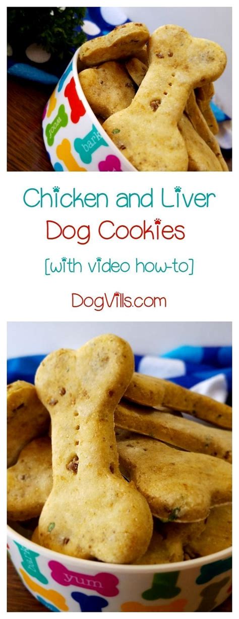 Treat your pup to these homemade chicken & liver dog cookies! Check out how easy this recipe is ...