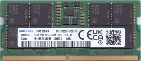 Samsung 16GB SODIMM DDR5 5600MHz 5600 PC5 1Rx8 SO-DIMM Laptop RAM ...