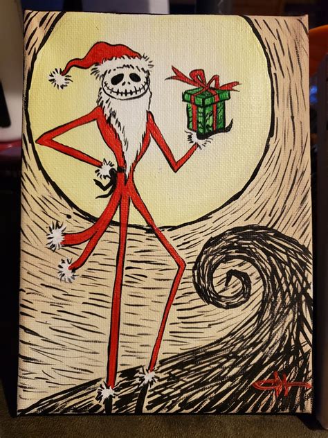 Jack Skellington as Santa Jack nightmare before Christmas | Etsy