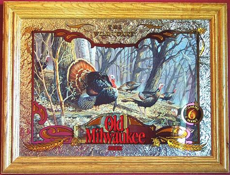 Old Milwaukee Wild Turkey Wildlife Mirror