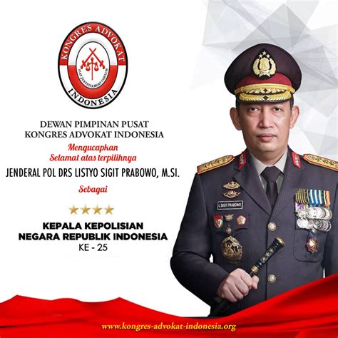 DPP KAI Ucapkan Selamat Atas Dilantiknya Listyo Sigit Prabowo Sebagai ...