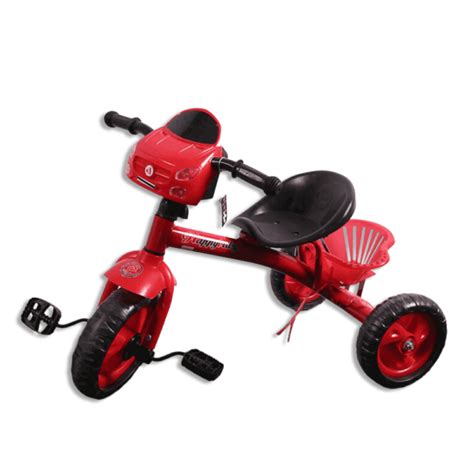 Red Car Shaped Tricycle with Basket – Freeshop