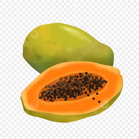 Papaya Cartoon Clipart PNG Images, Hand Painted Cartoon Papaya Png Free ...