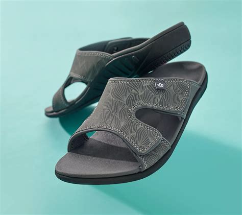 (QVC) Q2 – Spenco Orthotic Slide Sandals – Kholo Wave – TVShoppingQueens