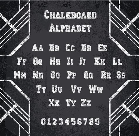 Vector illustration of chalked alphabet 292647 Vector Art at Vecteezy