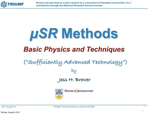 Methods of Muon Spin Rotation/Relaxation/Resonance (muSR) | PPT