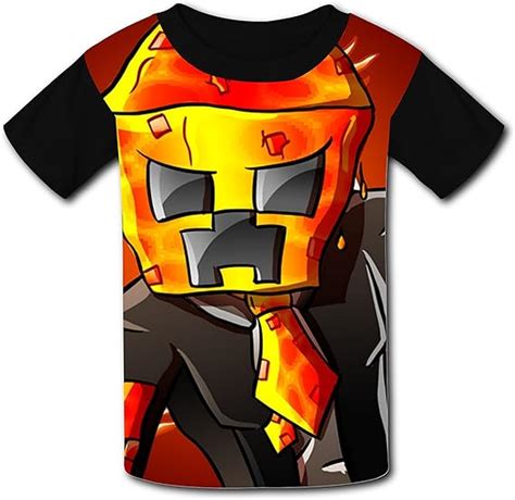 Fire Preston-playz Children Graphic Short Sleeve T-shirts Crew Neck for ...