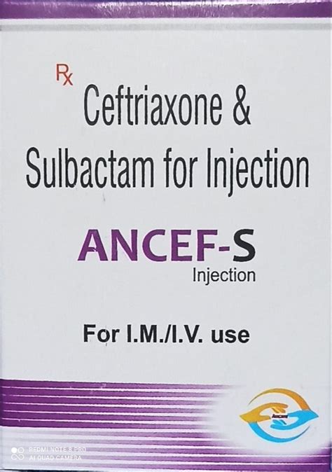 Ancef-S Injection (Ceftriaxone s Sulbactam For Injection ), 1 gm at best price in Chandigarh