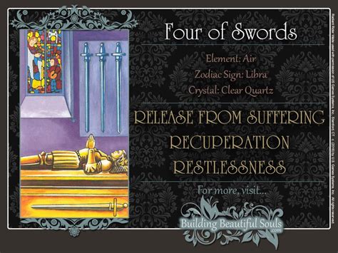 The Four of Swords Tarot Card Meanings | Tarot Reading