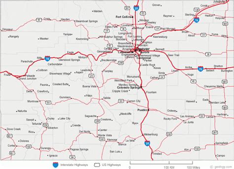 Colorado State Map With Counties And Cities - Printable Map