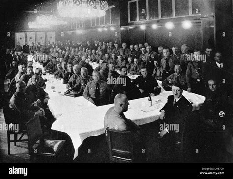 Adolph Hitler at a gathering of National Socialist Party (Nazi Stock Photo, Royalty Free Image ...