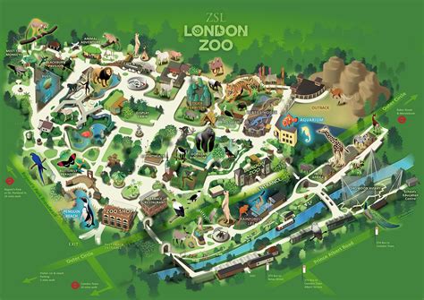 Visual Maps . - London Zoo | イラストマップ, 動物園, 動物