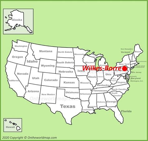 Wilkes-Barre location on the U.S. Map - Ontheworldmap.com