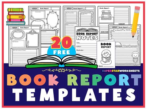 Book Report Templates - Superstar Worksheets