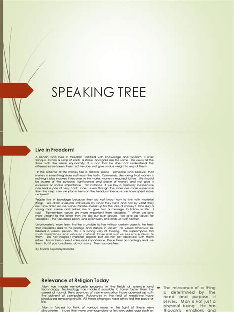 Speaking Tree.pptx | Bhagavad Gita | Value (Ethics)