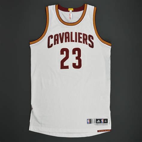 LeBron James - Cleveland Cavaliers - White Playoffs Game-Worn Jersey ...