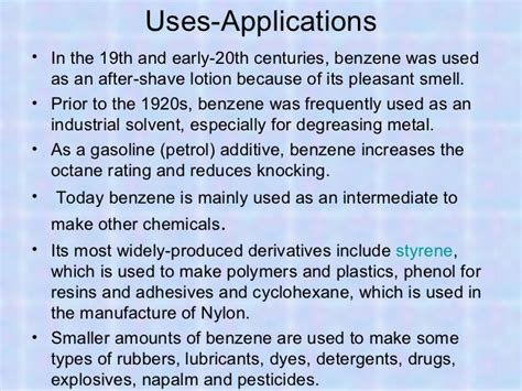 Chemistry of benzene