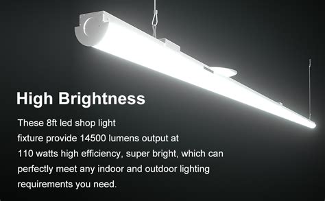 Lightdot 8ft Led shop lights, 110W Linear Strip Lights for Garage