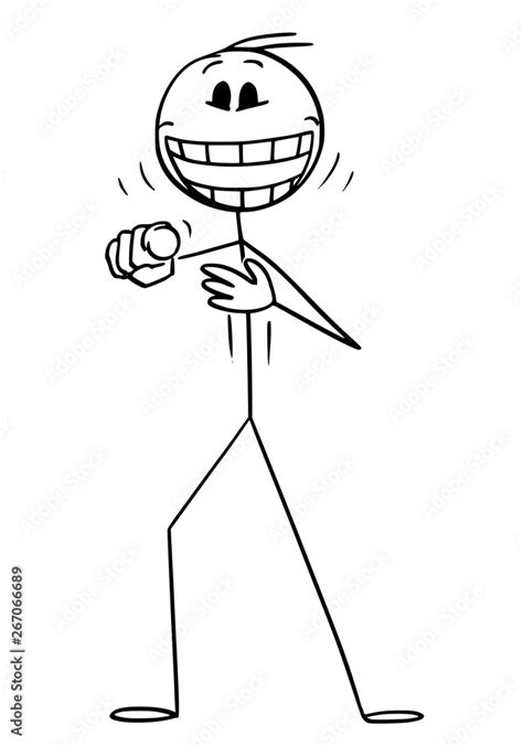 Vector cartoon stick figure drawing conceptual illustration of mad or crazy man or person ...