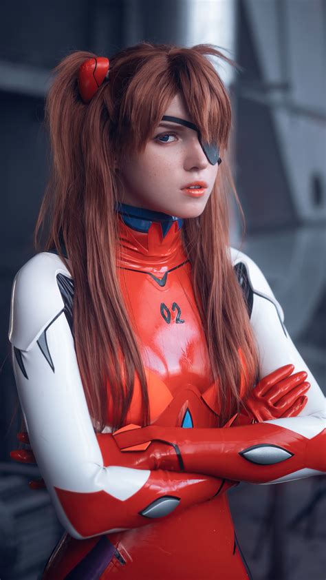 neon genesis evangelion, asuka langley soryu, anime girl, anime, hd, 4k, cosplay, shirogane sama ...