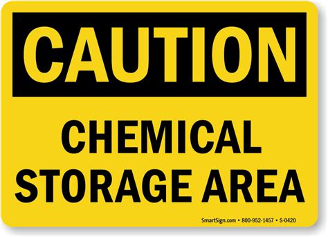 Chemical Storage Signs | Chemical Storage Area Signs